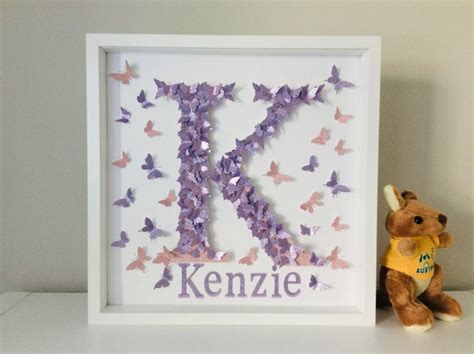 Butterflies Letters Personalised Name Alphabet Nursery Letter Etsy