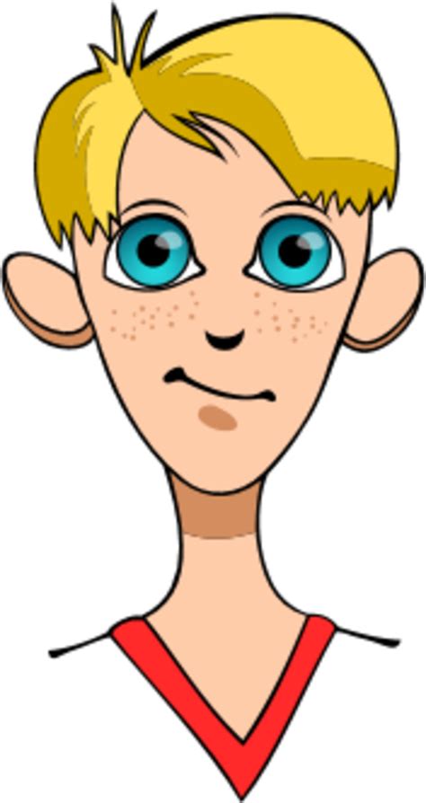 Blonde Cartoon Boy With Blond Hair And Blue Eyes Clipart Large Size Png Image Pikpng