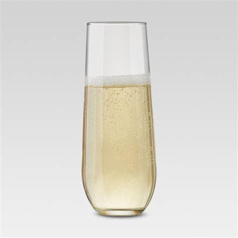 Stemless Champagne Glass 8 5oz Threshold Adult Unisex Clear Stemless Champagne Flutes