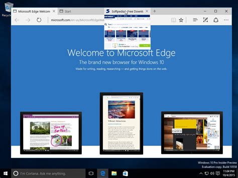 Microsoft Edge Browser Gets Tab Previews In Windows 10 Build 10558