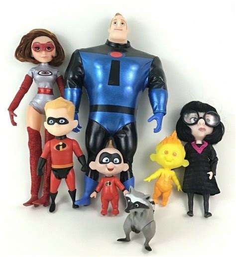 Incredibles 2 Action Figure Dolls Lot Mr Incredible Elastigirl Dash Jack Jack Tv And Movie