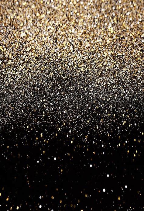 Black Gold Dots Bokeh Glitter Backdrop Wedding Party Background