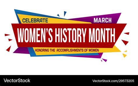 Womens History Month Banner Design Royalty Free Vector Image