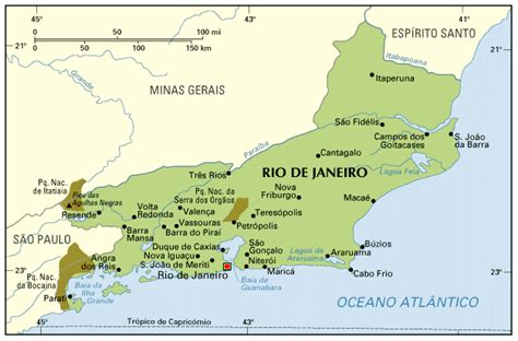 Map Of Rio De Janeiro Brazil