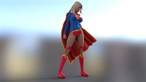 Supergirl 3d And 2d Art Sharecg