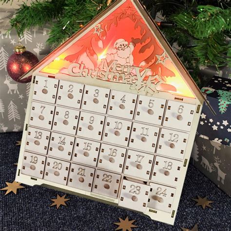 Diy Christmas Advent Calendar Car Ornament Reusable Countdown Tabletop