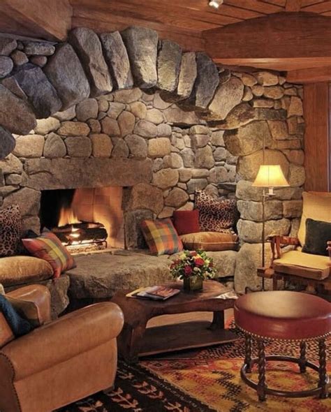 Rustic Fireplaces Home Fireplace Fireplace Design Stone Fireplaces