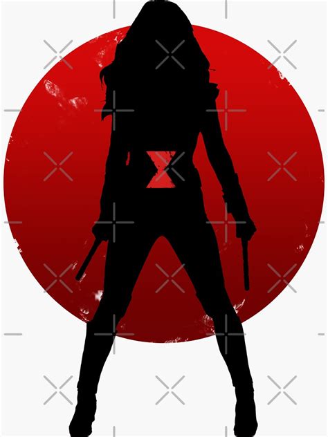 Widow Silhouette Emblem Sticker For Sale By Rackhamgreg Redbubble