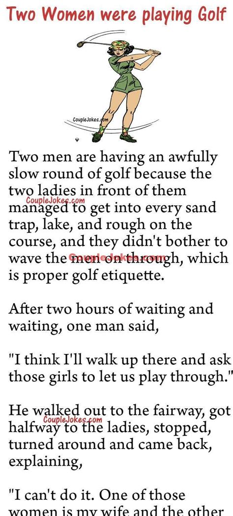 Two Women Golfers Were Not Allowing Men To Pass Through To Play Golf
