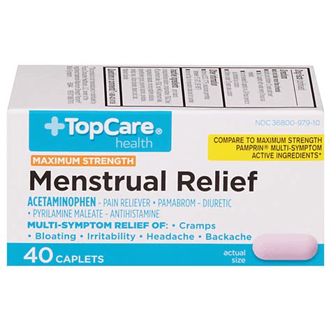 Top Care Health Maximum Strength Menstrual Relief Caplets Health Personal Care Quality