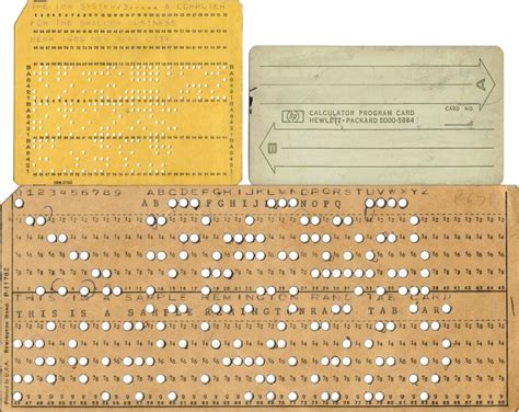 Hewlett Packard Punch Card In Punch Cards