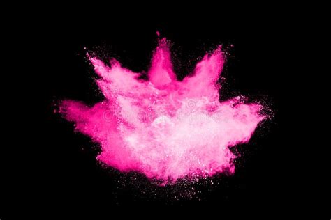 Pink Powder Explosion On Black Background Stock Photo Image Of Cloud