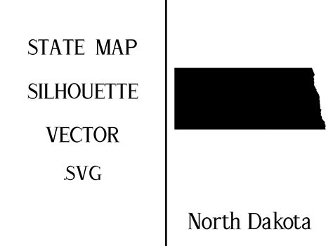 North Dakota State Map Silhouette Svg Graphic By Mappingz · Creative