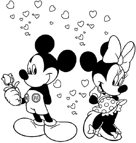20 Dessins De Coloriage Mickey Minnie à Imprimer