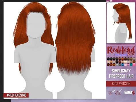 When this happens, people might experience crashes during the game. SIMPLICIATY FIREPROOF HAIR KIDS VERSION - The Sims 4 ...