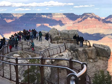 Mather Point On The South Rim Of Grand Canyon National Park