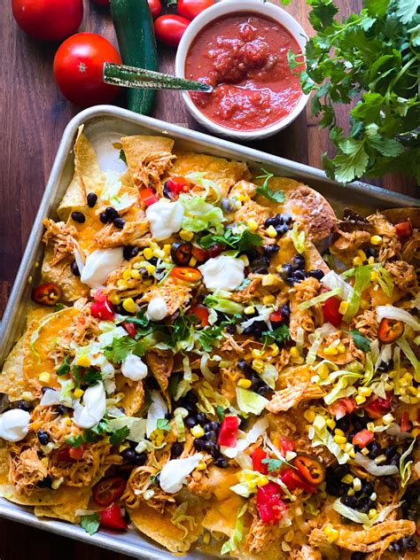 Salsa Chicken Sheet Pan Nachos Wine Hotdish