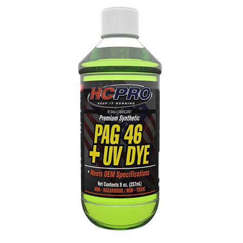 Hcpro Pag 46 Uv Dye Synthetic Lubricant 8 Oz