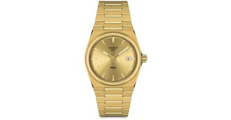 Tissot Prx Watch In Gold Metallic Lyst Uk