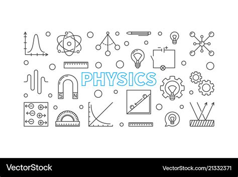 Physics Banner Science Alphabet Vector Illustration C