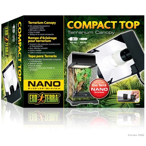The exo terra canopy cave is perfect for arboreal reptiles, since they generally dislike using the exo terra canopy cave uses a convenient clip system which allows you to remove the hide and. Exo Terra Nano Plastic Canopy for PT2601 - Walmart.com ...