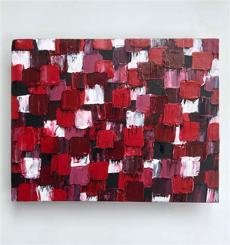 Affordable And For Sale Now In Etsy Shop Red Abstract Art Geometric