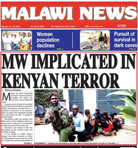 Govt Condemns Malawi News For ‘irresponsible Journalism Over Kenya