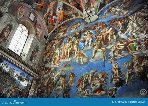 The Interior Of The Sistine Chapel At The Vatican Museums Editorial