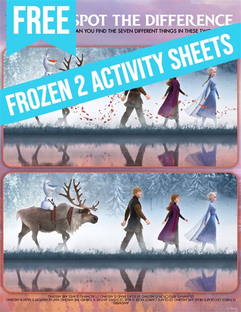 Frozen 2 Activity Sheets Free Download April Golightly