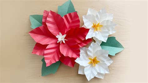 Paper Flower Diy Easy Poinsettia Best Flower Site