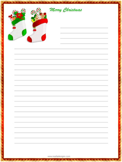 Matching Lined Stationery 38 Holiday Stationery Free Christmas