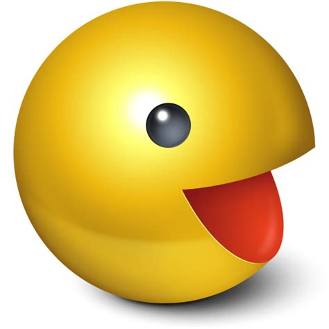 Emotion Gaming Smiley Pacman Game Emoticon Ball Cute Yellow