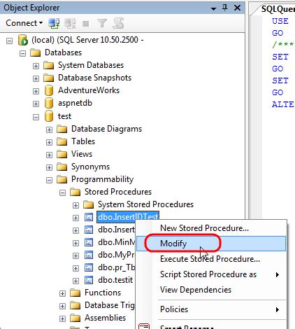 Tsql How To View The Stored Procedure Code In SQL Server Management