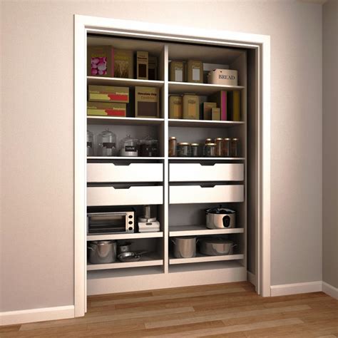 Keeping your home organized is a great way to ensure you closet organizers: Modifi 60 in. W x 15 in. D x 84 in. H Melamine Pantry ...