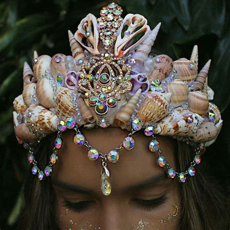 Crystal Mermaid Crown Large Mermaid Jewelry Mermaid Crown Mermaid Headpiece