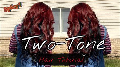 Spicy Two Tone Red And Black Dye Tutorial Youtube