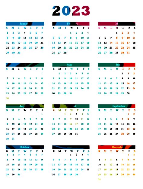 2023 Calendar Planner Vector Png Images 2023 Calendar With Black And