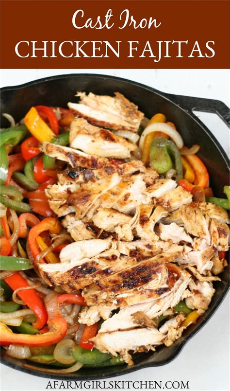 With our chicken fajita recipe, you will learn how to marinate fajitas with our special recipe sauce. Cast Iron Chicken Fajitas are a quick and easy meal with ...
