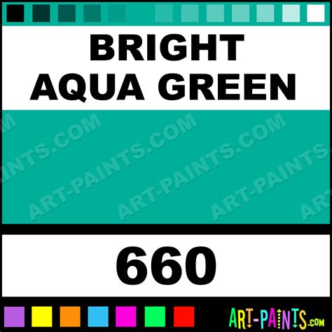 If you are looking for the specific color values of aqua green, you will find them on this page. Bright Aqua Green Soft Body Acrylic Paints - 660 - Bright ...