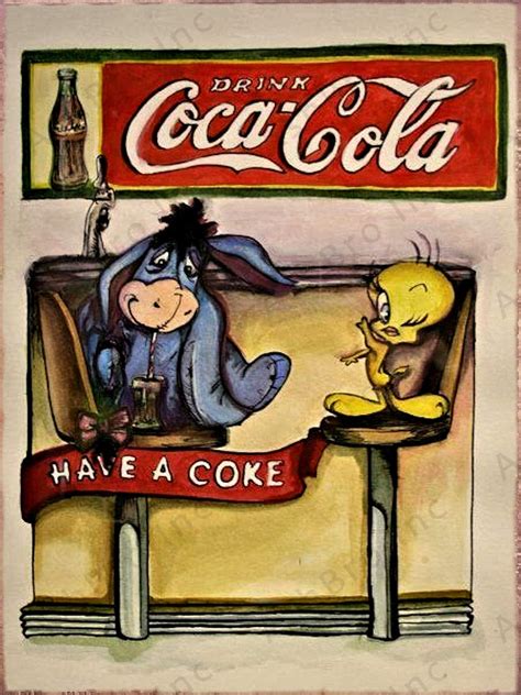 Buy Ashbro Metal Coke Tin Sign Tweety Bird Eor Coca Cola Wall Decor Retro Posters Coca Cola Sign