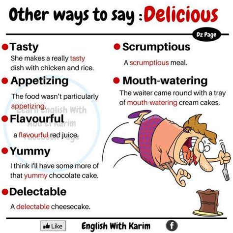 Other Words For Delicious Vocabulary Pinterest English Learning