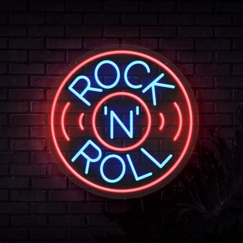 Rock N Roll Neon Sign Sketch And Etch Au