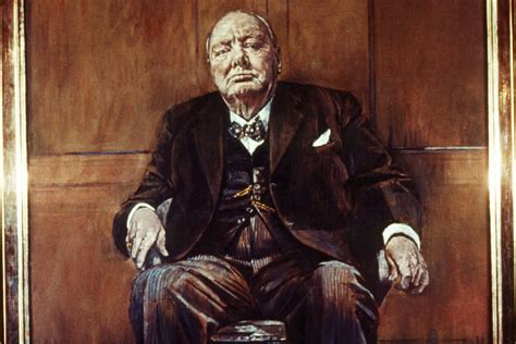 80th Birthday Winston Churchill Painting Painting Watercolor