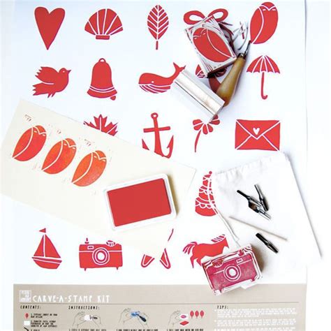 Carve A Stamp Kit Make Your Own Stamp Diy Craft Activity Kit Diy