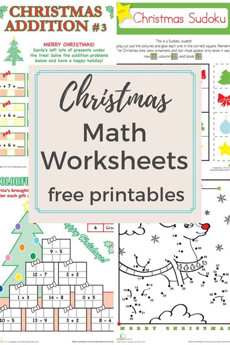 See more ideas about kindergarten worksheets, kindergarten, kindergarten activities. Browse more than a hundred Christmas-themed math ...
