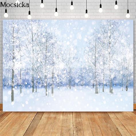 Mocsicka Outdoor Winter Wonderland Photography Backdrops Forest