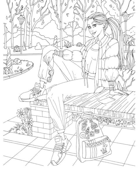 Fashion Girl Coloring Page Free Printable Coloring Pages For Kids