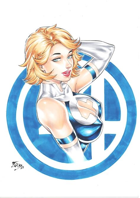 Sue Storm Invisible Woman Of The Fantastic Four By Fred Benes In