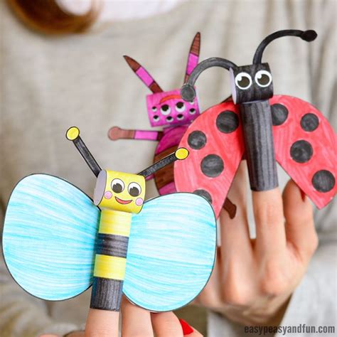 Printable Bugs Finger Puppets Bug Crafts Puppet Crafts Finger Puppets