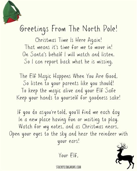 Elf On The Shelf Welcome Letter Free Printable Printable Templates